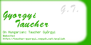 gyorgyi taucher business card